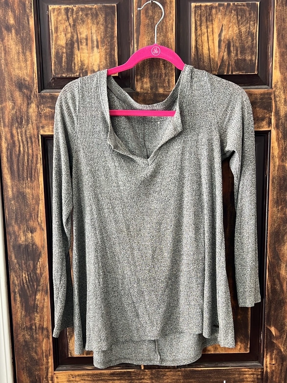 Hollister Gray Knit Long Sleeve Top